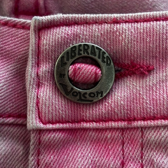 Volcom Women's Pink Ombre High Rise Skinny Jeans Legging Fit - Picture 3 of 11